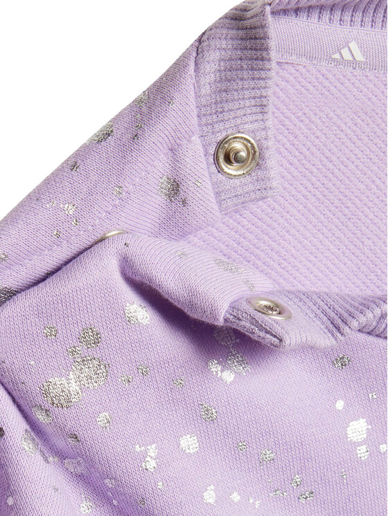 adidas adidas Komplektas: džemperis ir tamprės Everyday Glam JW2434 Violetinė Regular Fit