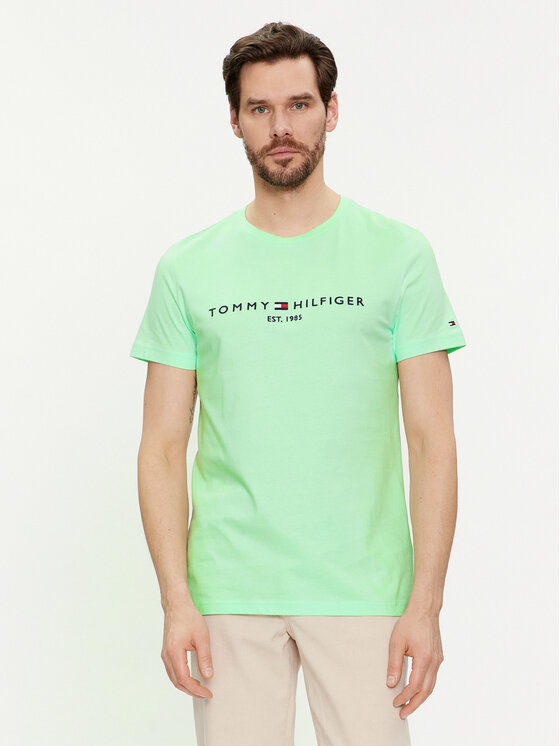T-Shirt Tommy Hilfiger, Größe M Grün Logo MW0MW11797