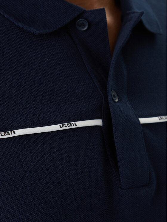Lacoste Lacoste Тениска с яка и копчета PH9863 Тъмносин Regular Fit