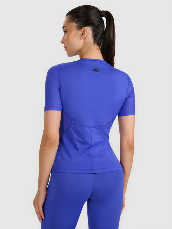 4F 4F Koszulka techniczna TRAINING Niebieski Slim Fit