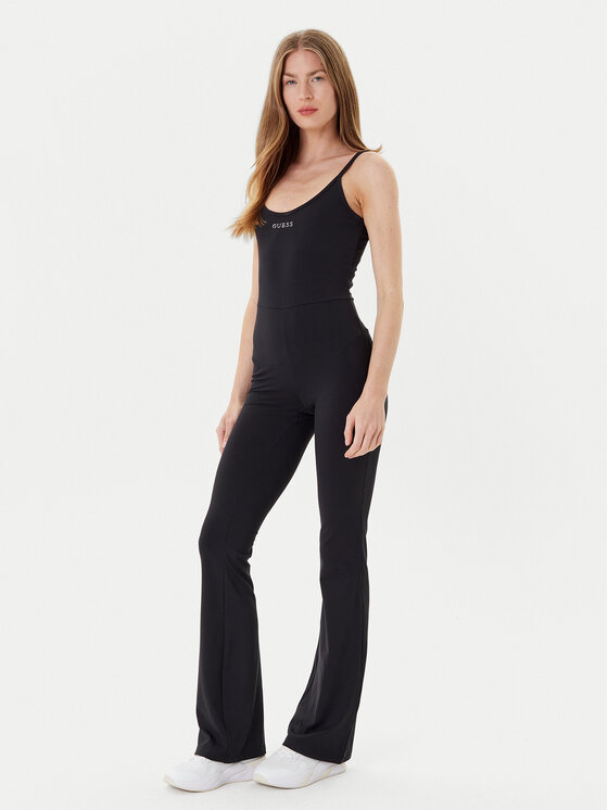 Guess Guess Salopetă V5RD06 KCD02 Negru Regular Fit
