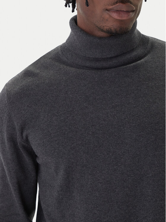 Jack & Jones Jack & Jones Krekls ar augstu apkakli Basic 12287649 Melns Regular Fit