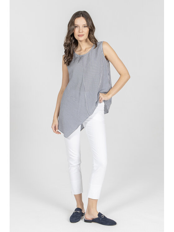 Deni Cler Milano Deni Cler Milano Top T-DC-0014-F2-20-15-1 Niebieski Loose Fit