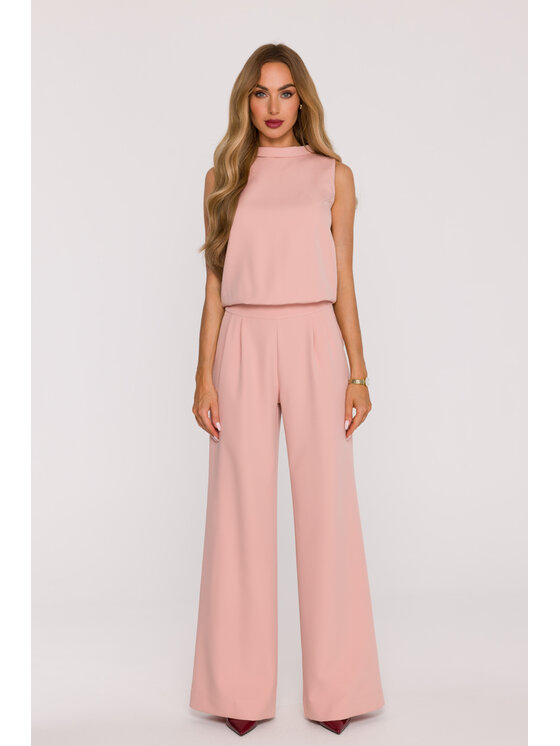 Made of Emotion Made of Emotion Kombinezon M382 Różowy Wide Leg