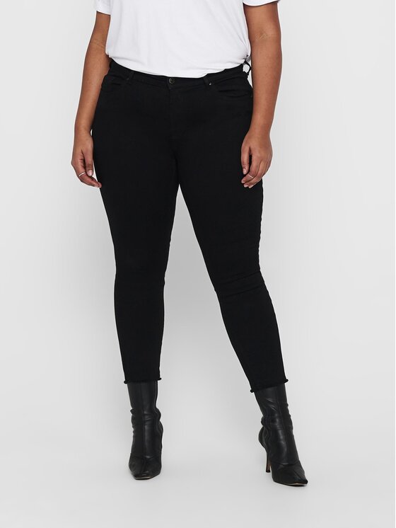 ONLY Carmakoma Blugi Willy 15224615 Negru Skinny Fit