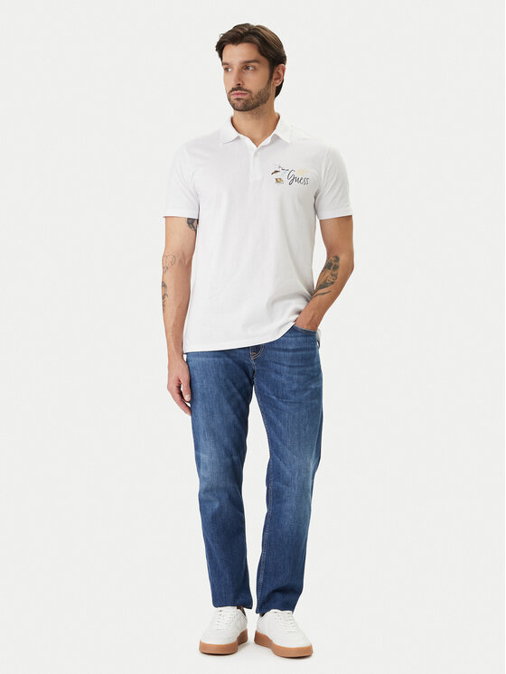 Guess Guess Поло F6GP01 K8FQ4 Білий Regular Fit
