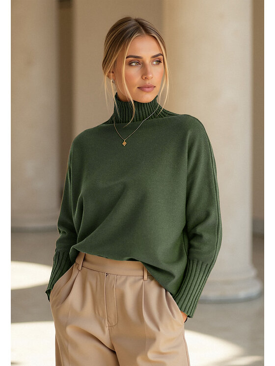 FIGL FIGL Πουλόβερ M1101 Πράσινο Loose Fit