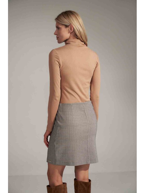 FIGL FIGL Blúzka M729 Béžová Slim Fit