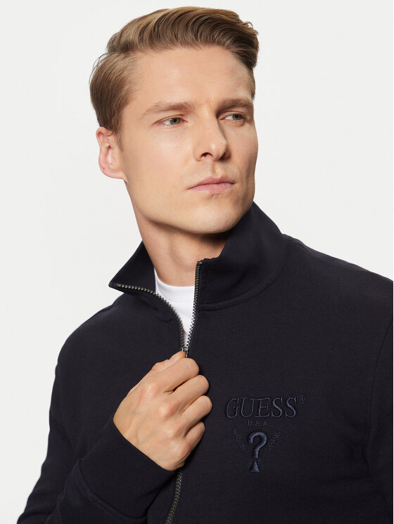 Guess Guess Majica dugih rukava M5RQ80 KCN01 Tamnoplava Regular Fit