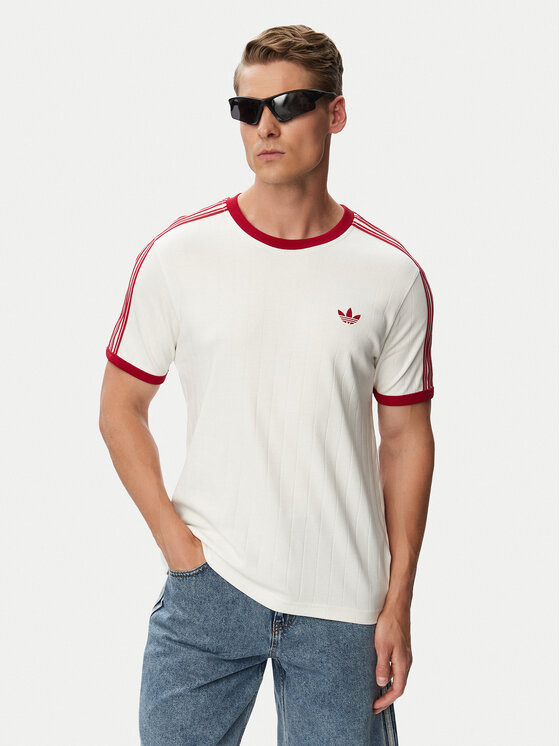 adidas T-shirt Drop Needle 3 Stripes Tee KS7449 Bijela Regular Fit