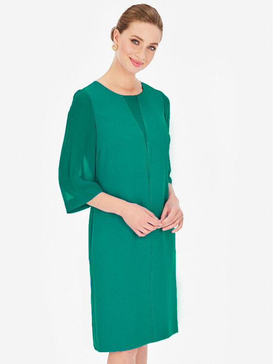 Potis & Verso Potis & Verso Sukienka elegancka Gardena Zielony Slim Fit