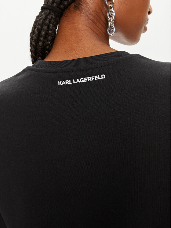 KARL LAGERFELD KARL LAGERFELD Bluza Ikonik 2.0 245W1810 Czarny Regular Fit