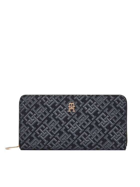 Tommy Hilfiger Tommy Hilfiger Великий жіночий гаманець Icon Lrg Za Jacquard AW0AW17956 Чорний