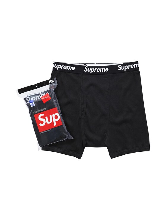 Komplet 4 par bokserek, rozmiar S, Czarny, Hanes Boxer Brief Black