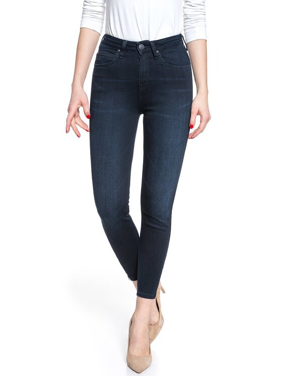 Lee Lee Jeansy SCARLETT HIGH ZIP Niebieski Skinny Fit