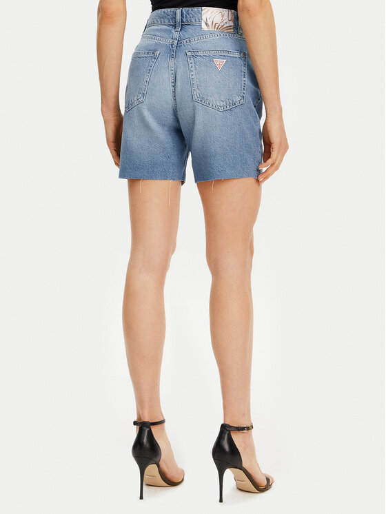 Guess Guess Pantaloni scurți de blugi W5GD47 D5B94 Albastru Regular Fit
