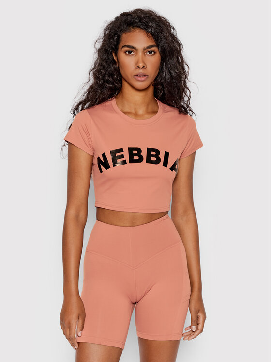 NEBBIA NEBBIA T-krekls Sporty 584 Rozā Slim Fit