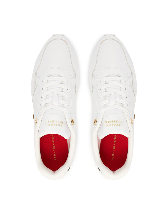 Tommy Hilfiger Tommy Hilfiger Sneakersy Corporate Mix Mat Runner FW0FW09318 Biały