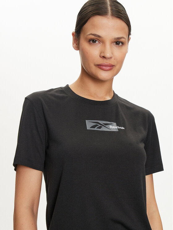 Reebok Reebok Koszulka techniczna Id Train Sup Graphic Tee 100035748 Czarny Regular Fit