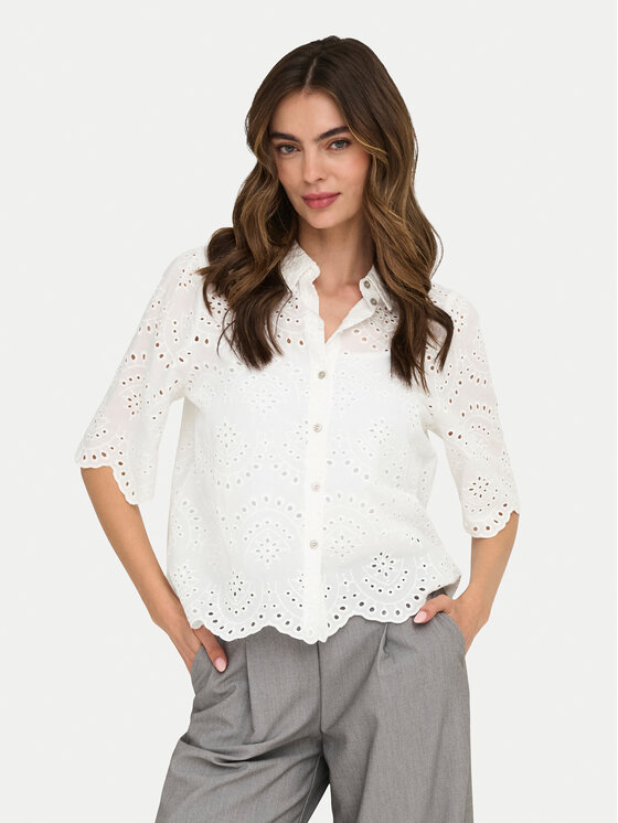 ONLY Cămașă Valais 15351106 Crem Regular Fit