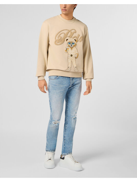 PHILIPP PLEIN PHILIPP PLEIN Mikina 29977 Béžová Regular Fit