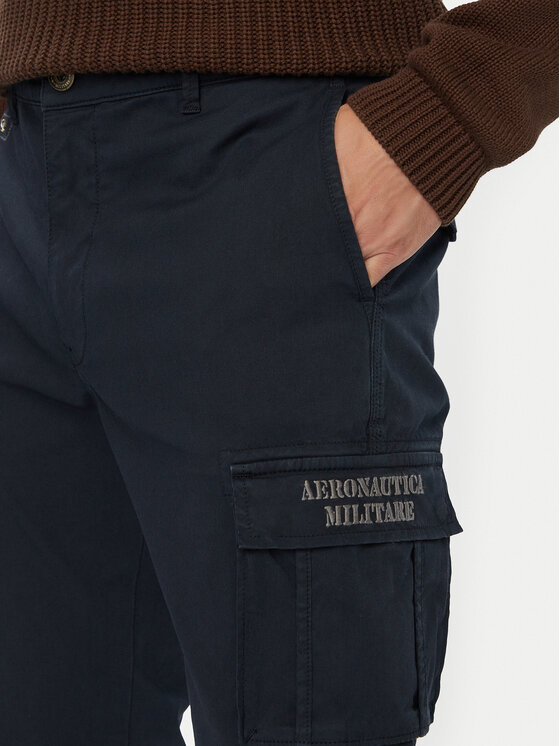 Aeronautica Militare Aeronautica Militare Spodnie cargo 262PA1329UCT02443 Granatowy Regular Fit