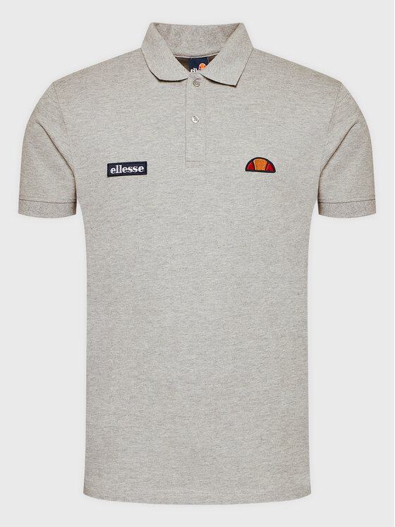 Ellesse Ellesse Тениска с яка и копчета Montura SHS04475 Сив Regular Fit