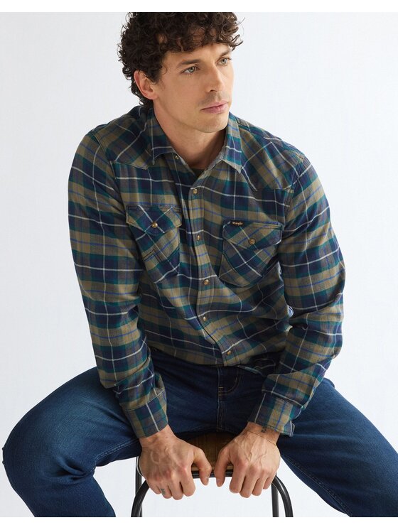 Wrangler Wrangler Koszula WESTERN SHIRT Kolorowy Regular Fit