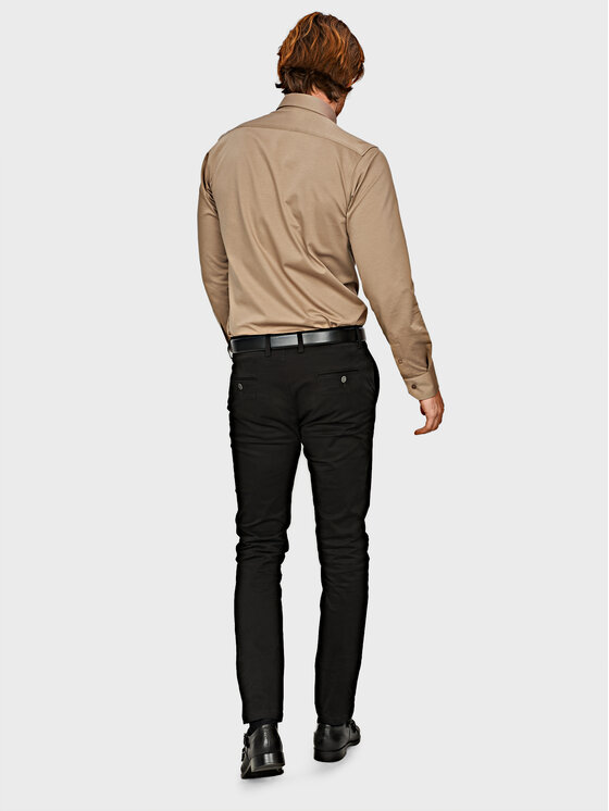 Evenemen Evenemen Koszula Stickat Beżowy Slim Fit