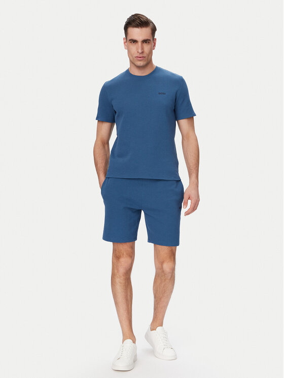 BOSS BOSS T-Shirt Waffle 50535892 Blau Regular Fit