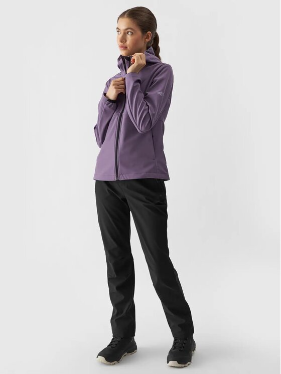 4F 4F Kurtka softshell 4FWAW24TSOFF285-50S Fioletowy Regular Fit