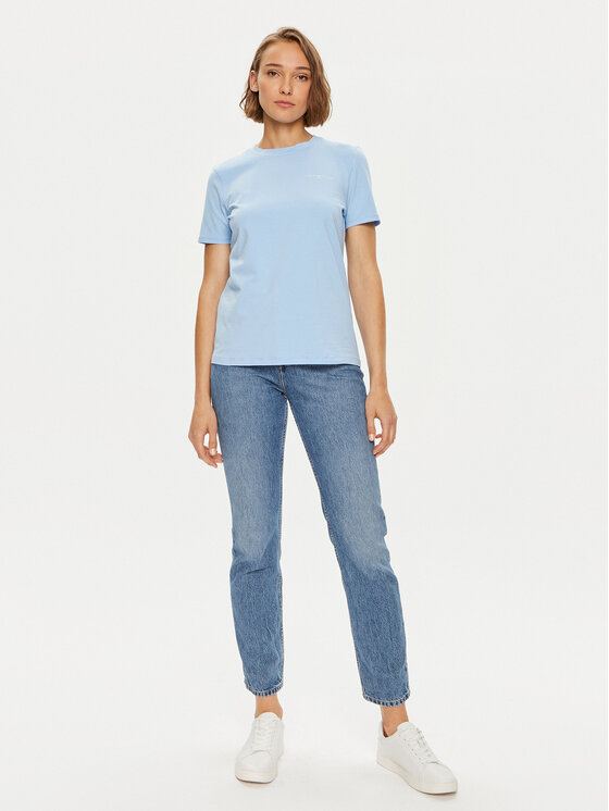 Tommy Hilfiger Tommy Hilfiger T-Shirt 1985 WW0WW37877 Světle modrá Regular Fit
