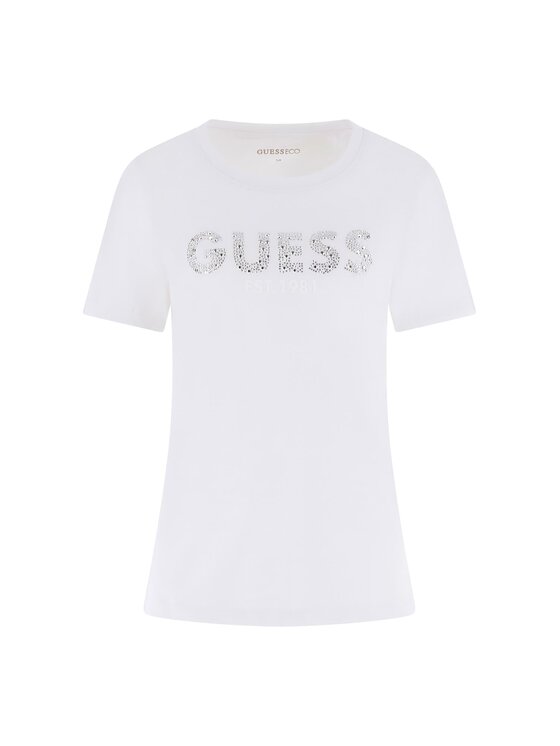 Guess Guess Marškinėliai 182375 Balta Classic Fit