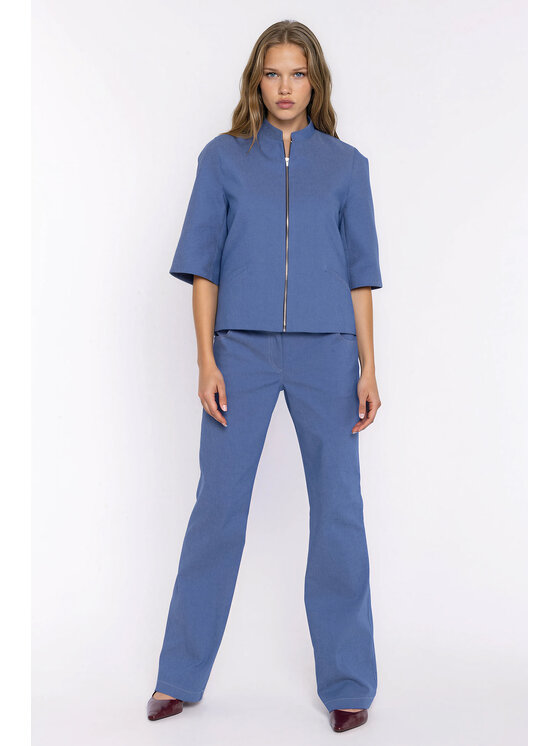 NIFE NIFE Sako Z101 Modrá Modern Relaxed Fit