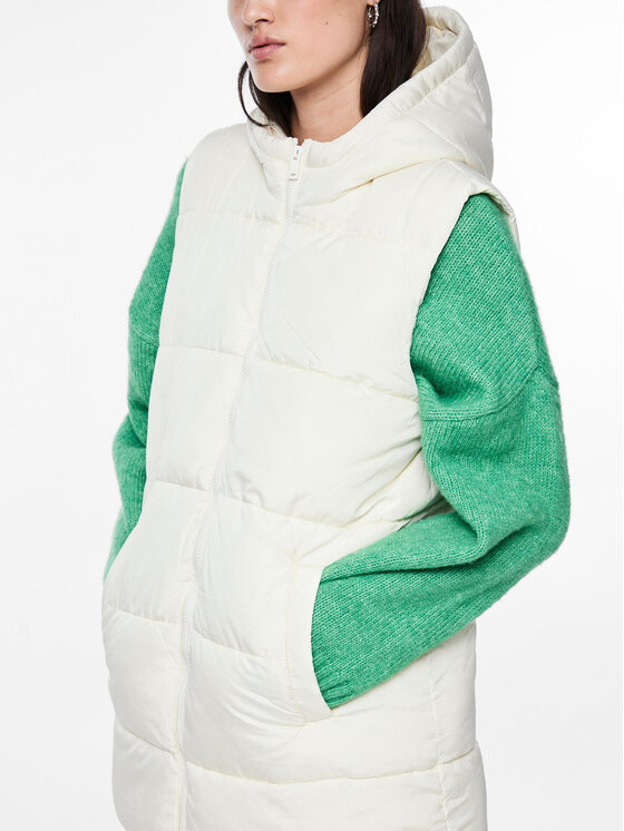 Pieces Pieces Prsluk 17115628 Écru Regular Fit