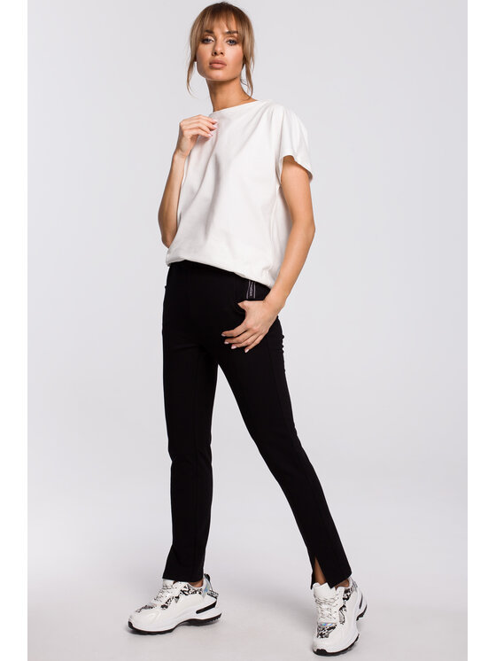 Made of Emotion Made of Emotion Pantaloni in maglia M493 Nero Ahletic Fit