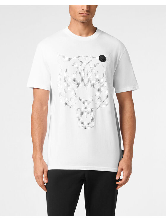 Plein Sport Plein Sport T-Shirt 22425 Biały Regular Fit