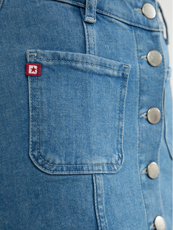 BIG STAR BIG STAR Spódnica jeansowa OLIVE Niebieski Wide Fit