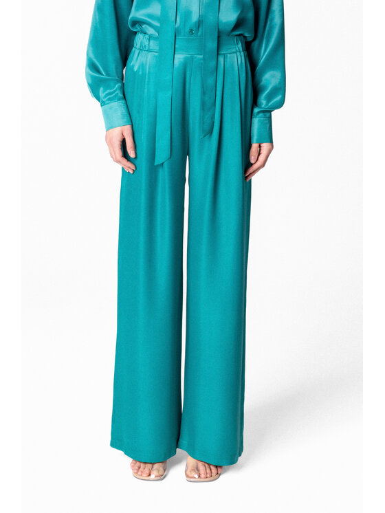 LE POSSÉ LE POSSÉ Pantaloni di tessuto SS Turchese
