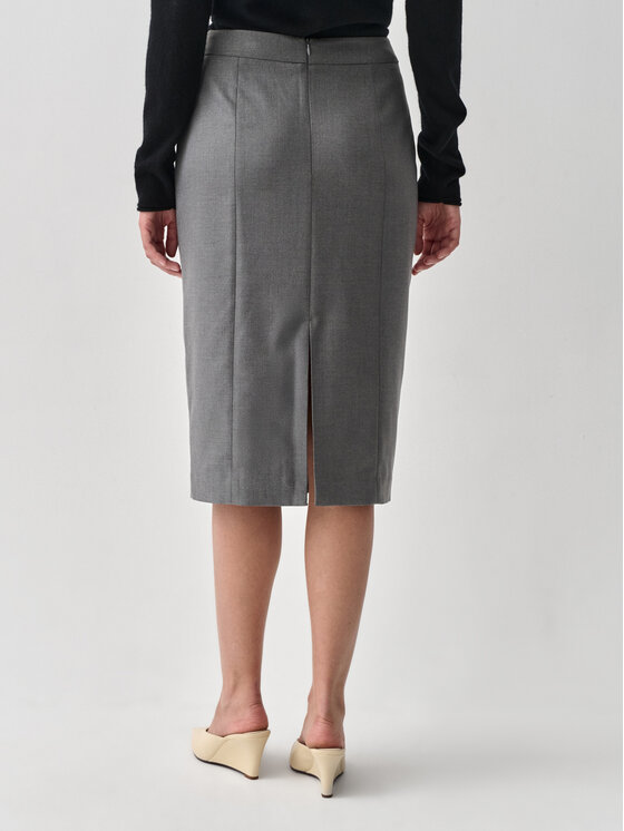 TATUUM TATUUM Spódnica midi LAXI Szary Flare Fit