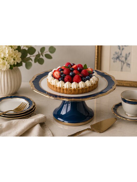 MIAhome MIAhome Patera ceramiczna 28x28x12 cm KETO Niebieski