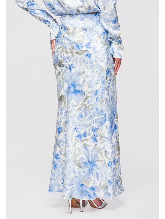 Ombre Ombre Spódnica maxi OW-GL-E0005 Niebieski Slim Fit
