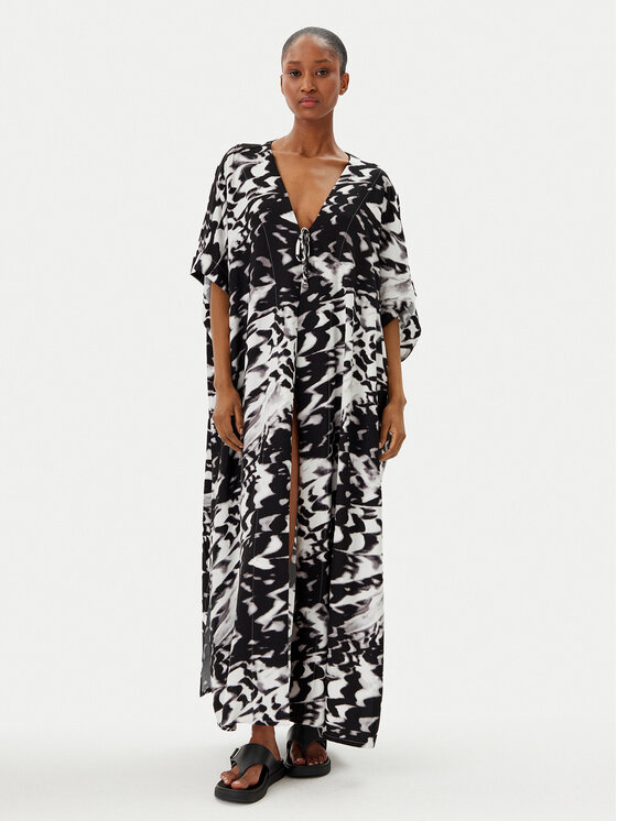 Calvin Klein Swimwear Kimono KW0KW02822 Čierna Relaxed Fit