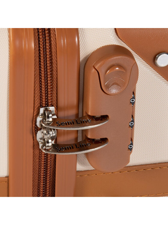 Semi Line Semi Line Mittlerer Koffer T5506-2 Beige