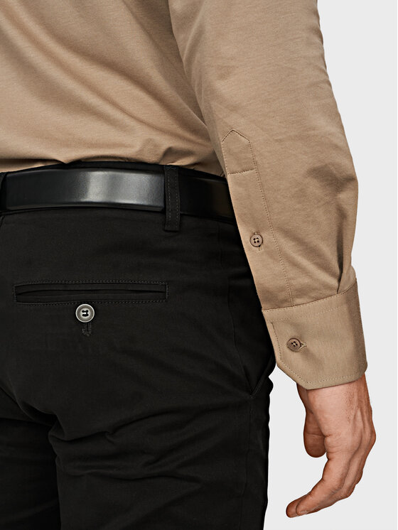 Evenemen Evenemen Koszula Stickat Beżowy Slim Fit