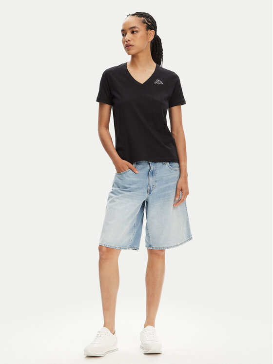 Kappa Kappa Футболка Logo Cabou 303H0P0 Чорний Regular Fit