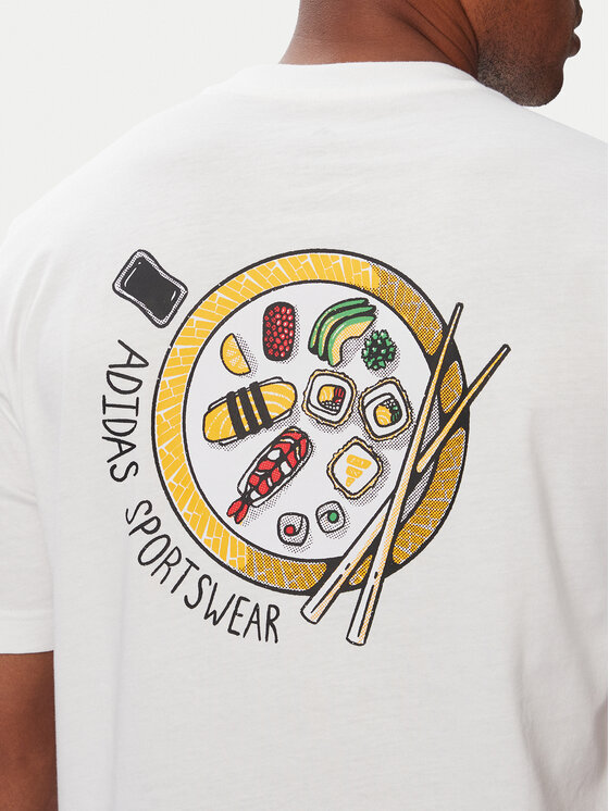 adidas adidas T-Shirt Sushi Graphic KT9706 Weiß Regular Fit