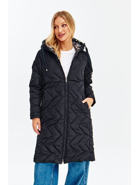 NAOKO NAOKO Zimný kabát Moss Garden Čierna Regular Fit
