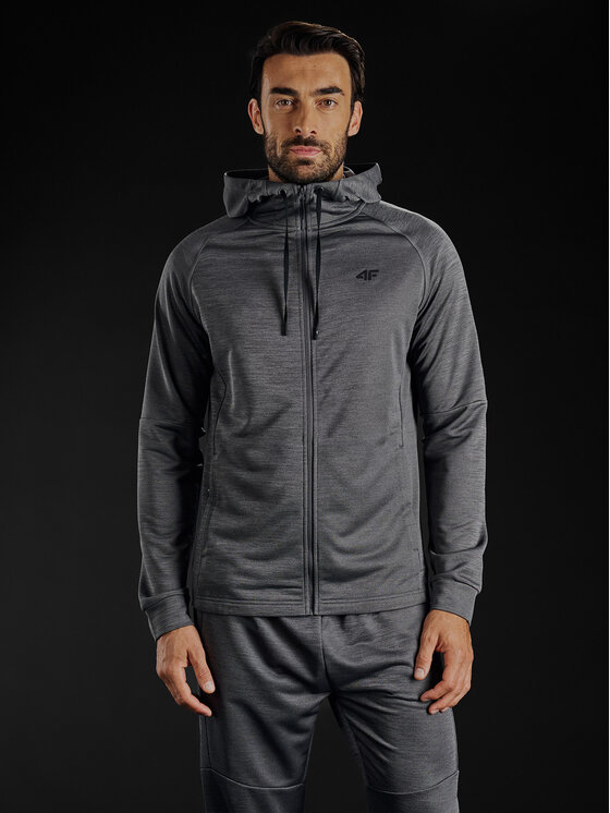 4F 4F Bluza techniczna GOLDEN WARRIOR Szary Regular Fit