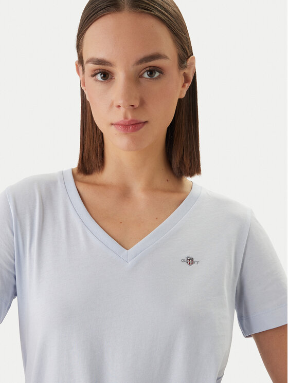 Gant Gant T-Shirt 4200750 Světle modrá Slim Fit